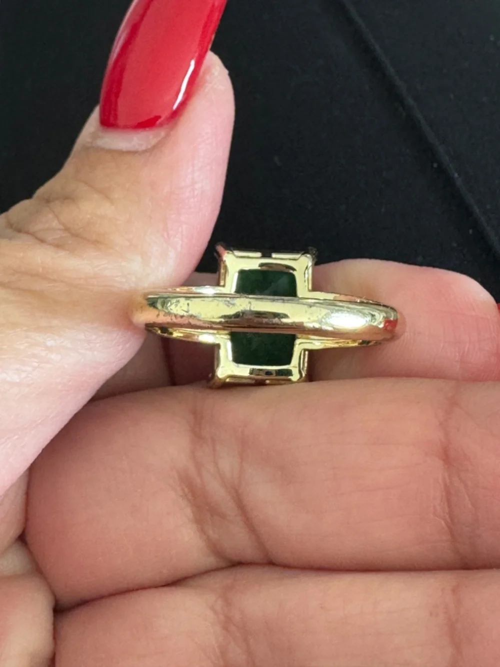 Gold Tone Fashion Statement Ring- Size 10
